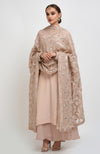 Oyster Pink Hand Embroidered Gota Patti Work Dupatta