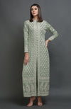 Elderberry Chikankari Embroidered Jacket Suit