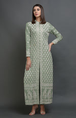Elderberry Chikankari Embroidered Jacket Suit