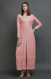 Champagne Beige Chikankari Embroidered Jacket Suit