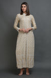 Elderberry Chikankari Embroidered Jacket Suit