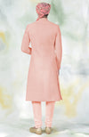 Blush Micro-Quilted Silk Sherwani