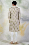 Cream Pintuck Zardozi Embroidered Sherwani Set
