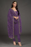 Amethyst Mukaish- Zardozi Embroidered Kurta Set