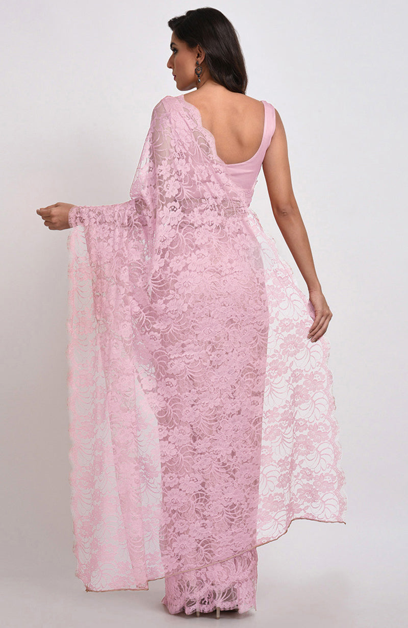 Tender Touch French Chantilly Lace Saree Set