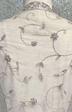Ivory Zardozi Hand Embroidered Silk Organza Dupatta