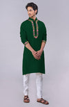 Maroon Parsi Gara Embroidered Kurta