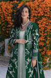 Maroon Parsi Gara Embroidered Jacket Set