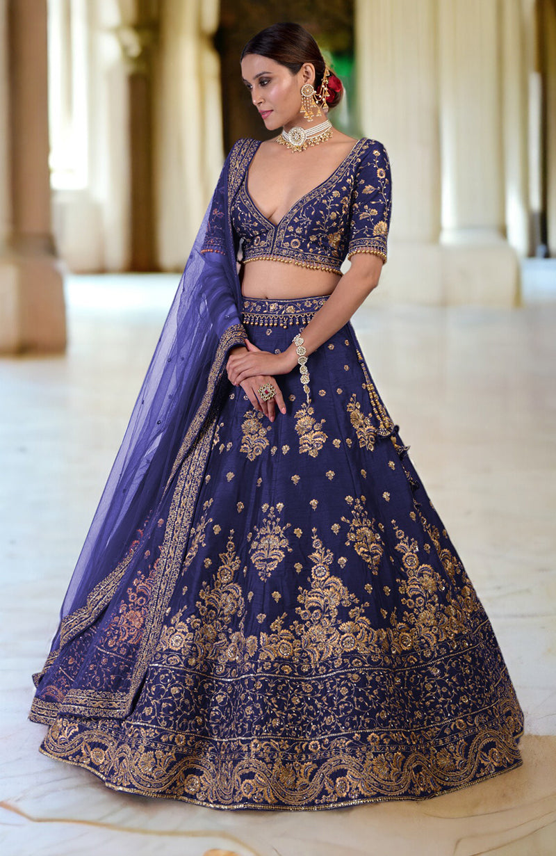 This Much & More Plum Lehenga Set