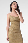 Cleopatra Gold Hand Embroidered Chiffon Mermaid Gown