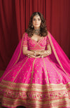 Why I Love Thee Fuchsia Fedora Lehenga Set