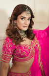 Why I Love Thee Fuchsia Fedora Lehenga Set