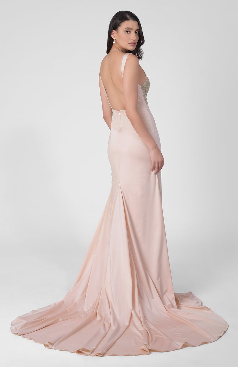 Pearl Blush, Embroidered Chiffon