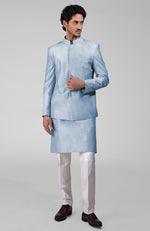 Elderberry Silk Thread Embroidered Jacket Set