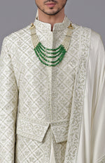 I Loved You First Ivory Embroidered Sherwani Set