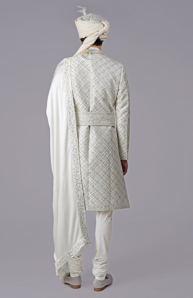 I Loved You First Ivory Embroidered Sherwani Set