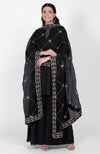 Black Phulkari Sharara Set With Gota Kasab Dupatta