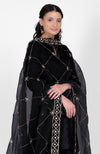 Black Phulkari Sharara Set With Gota Kasab Dupatta