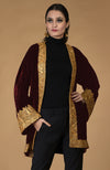 Olive Kashmiri Tilla Embroidered Kimono Jacket