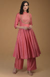 Peach Echo Inara Zardozi Hand Embroidered Kalidaar Suit
