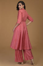Peach Echo Inara Zardozi Hand Embroidered Kalidaar Suit