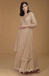 Slate Grey Inara Zardozi Hand Embroidered Kalidaar Dress