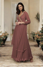 Slate Grey Inara Zardozi Hand Embroidered Kalidaar Dress