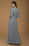 Slate Grey Inara Zardozi Hand Embroidered Kalidaar Dress