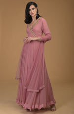 Withered Rose Inara Zardozi Hand Embroidered Kalidaar Dress