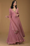 Withered Rose Inara Zardozi Hand Embroidered Kalidaar Dress