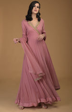 Withered Rose Inara Zardozi Hand Embroidered Kalidaar Dress