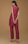 Ruby Red Zardozi Hand Embroidered Two Piece Suit