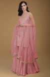 Rose Tan Zardozi Hand Embroidered Gharara Suit