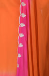 Orange-Hot Pink Ombre Tilla Embroidered Kurta Set