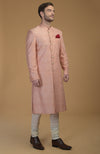 Blush Raw Silk Sherwani Set