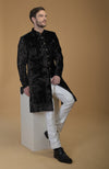 Maroon Silk Velvet Sherwani