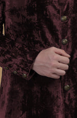 Maroon Silk Velvet Sherwani