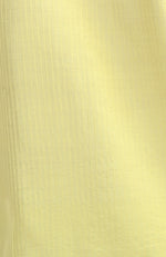 Lemon Yellow Kurta With Pintuck & Kantha Detail