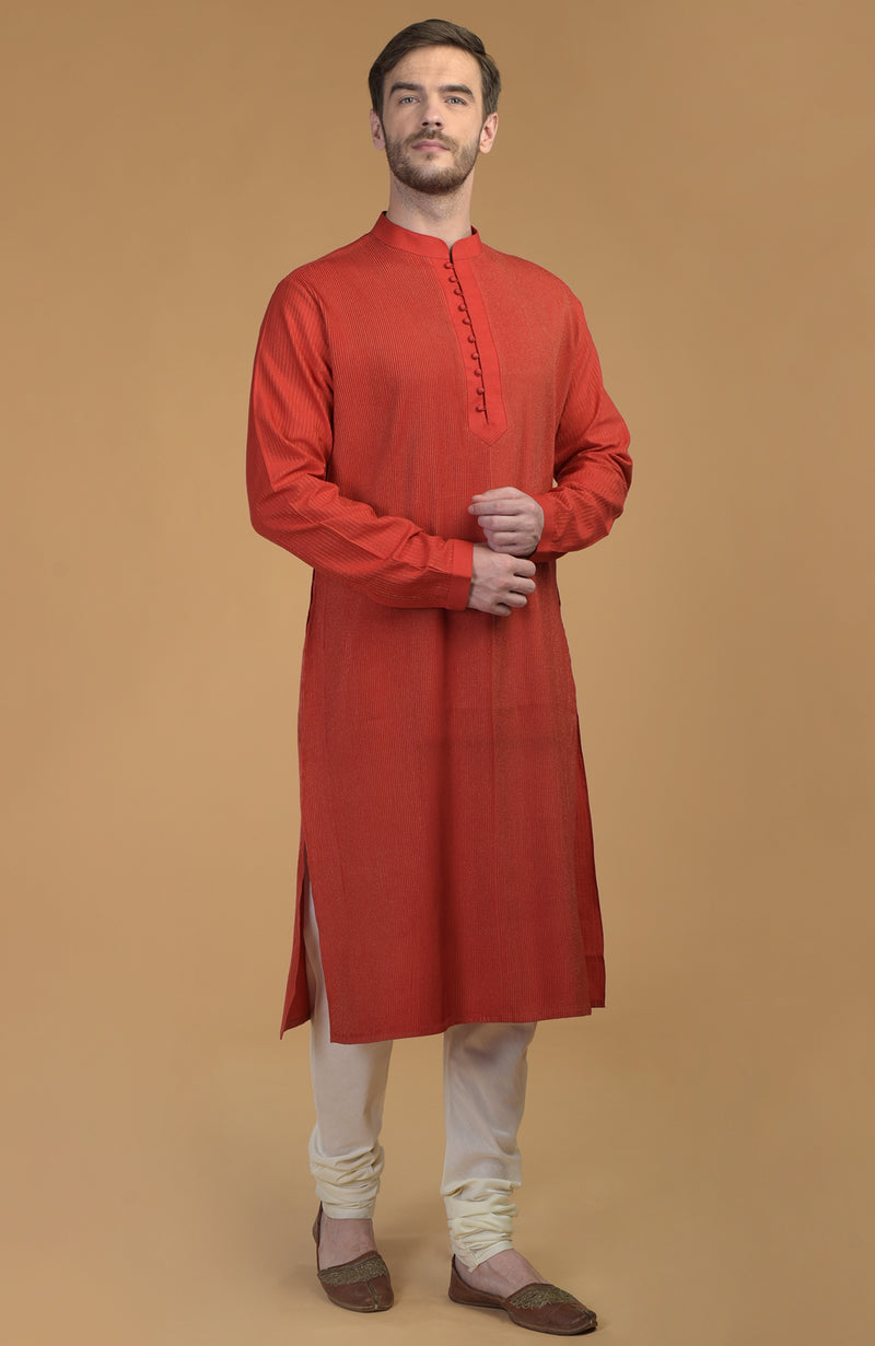 Seinna Kurta With Pintuck & Kantha Detail