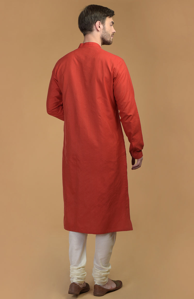 Seinna Kurta With Pintuck & Kantha Detail