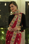 Masterpiece Red Parsi Gara Hand Embroidered Saree