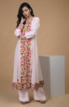 Petal Pink Parsi Gara Embroidered Kurta Set