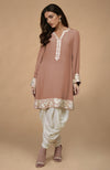Sage Green Parsi Gara Embroidered Patiala Pants Suit