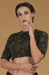 TARA - Black Gold Hand Embroidered Saree & Blouse