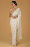 Tara - Champagne Gold Hand Embroidered Saree & Blouse