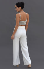 Diamante Crystal Hand Embroidered Bustier and Pants Set