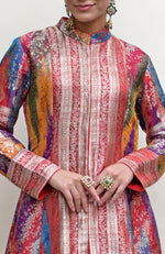 Rangkat Banarsi Handwoven Peshwa Jacket Set