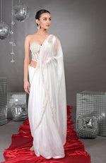 Divinity Hand Embroidered Corset with Pearl Beaded Saree