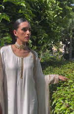 Ivory-Gold Marori Beads & Sequin Hand Embroidered Kurta Set