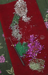 Enchanted Blossom Green Corset Lehenga